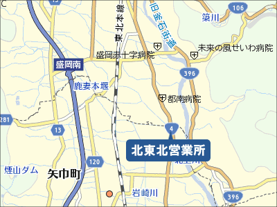 北東北営業所の地図