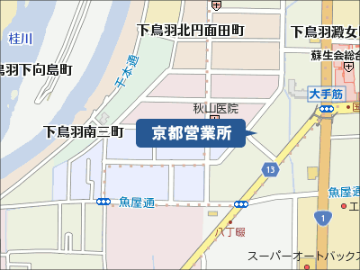 シンエンス京都営業所へのアクセスマップ