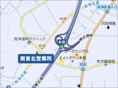 南東北営業所の地図