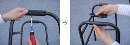 カーボンウォーカー グリップ交換の図
